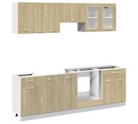8 Piece Kitchen Cabinet Set Lyon Engineered Wood