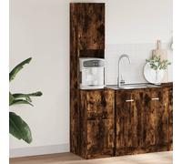 vidaXL Kitchen Cabinet Smoked Oak 35x50x180 cm Engineered Wood
