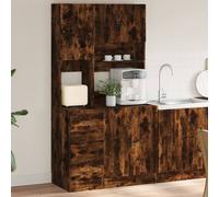 vidaXL Kitchen Cabinet Smoked Oak 95x50x180 cm Engineered Wood