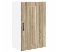 vidaXL Kitchen Cabinet Sonoma Oak 50 x 31 x 80 cm Engineered Wood, Modern Kitchen Cabinet, Rectangular Wall Storage, Durable Organization, Efficient Home Solution, Black Handle