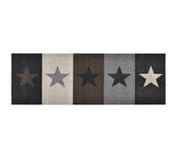 vidaXL Multicolour Velvet Kitchen Carpet - Washable Star Design Rectangular Rug for Hallway, Office, Foyer - Skid-resistant with Soft Pile - 150 x 45 cm