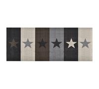 vidaXL Multicoloured Kitchen Floor Mat - Star-Printed Washable Carpet - Velvet-Featured Rectangular Indoor Outdoor Rug (60 x 180 cm)