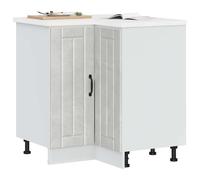 vidaXL Kitchen Corner Base Cabinet Lucca Concrete Grey Engineered Wood, corner base cabinet, kitchen corner base unit, corner bottom cabinet