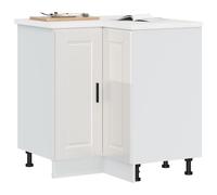 vidaXL Kitchen Corner Base Cabinet Porto High Gloss White Engineered Wood, corner base cabinet, kitchen corner base unit, corner bottom cabinet