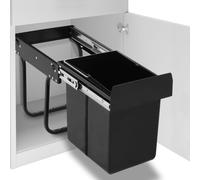 vidaXL Kitchen Cupboard Pull-out Recycled Dustbin Soft-Close Garbage Cans