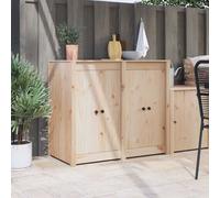 vidaXL Kitchen Door 2 pcs Cream 50 x 9 x 82 cm Solid Pine wood