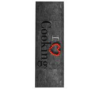 vidaXL Kitchen Floor Mat | Durable 100% Polyamide Rug | Non-Slip Latex Backing | Versatile Rectangular Design | 'Cooking' Print | Modern Styling | Machine Washable | 180x60 cm | Multicolour