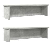 vidaXL kitchen racks/shelves stackable - concrete grey, engineered wood, 50x15x16 cm sleek space-saving design for cabinets, countertops, offices & more