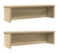vidaXL Kitchen Racks Stackable 2 pcs Sonoma Oak 50x15x16 cm, kitchen storage shelf, cabinet organizer, kitchen counter shelf