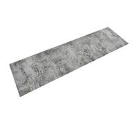 vidaXL Kitchen Rug, Beton Print - Plush Velvet Material, Anti-Fatigue Mat, Machine Washable, Skid-Resistant Latex Backing, Size: 150 x 45 cm, Grey