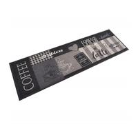 vidaXL Kitchen Rug Washable Coffee Black 45x150 cm Velvet