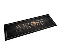 vidaXL Kitchen Rug Washable Coffee Text 60x180 cm Velvet