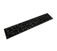 vidaXL Kitchen Rug Washable Morning Black 60x300 cm Velvet