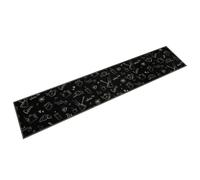 vidaXL Kitchen Rug Washable Morning Black 60x300 cm Velvet