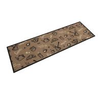 (dark brown, 45 x 150 cm) vidaXL Kitchen Rug Anti Fatigue Mat Runner Rug Washable Floor Carpet Velvet