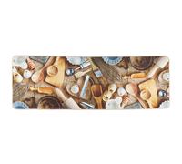 (multicolour) vidaXL Kitchen Rug Washable Anti Slip Kitchen Floor Mat Carpet Runner Rug