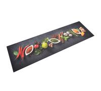 vidaXL - Multicolor Kitchen Rug Runner with Spices Print - Velvet Soft, Absorbent and Skid-Resistant Mat for Indoor and Outdoor Spaces