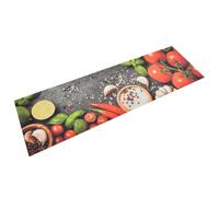 Vidaxl Kitchen Rug Washable Vegetables 45X150 Cm Velvet