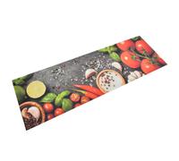 vidaXL Kitchen Rug Washable Vegetables 60x180 cm Velvet