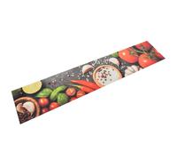 vidaXL Kitchen Rug Washable Vegetables 60x300 cm Velvet