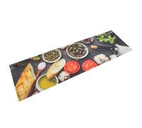 vidaXL Kitchen Rug Washable Wine & Dinner 45x150 cm Velvet UK HOT