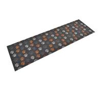 vidaXL Kitchen Rug Washable Paws 60x180 cm Velvet