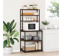 vidaXL Kitchen Shelf Smoked Oak 80 x 40 x 168 cm Engineered Wood