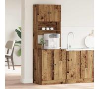 vidaXL Kitchen Sideboard with Shelf 2 pcs Old Wood 60 x 50 x 180 cm
