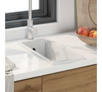 vidaXL Kitchen Sink White 21 x 44 x 14 cm Granite