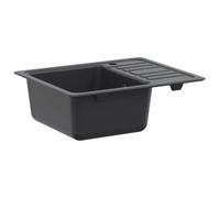 vidaXL Kitchen Sink with Drainer Granite 57.5 x 46 x 28 cm Graphite