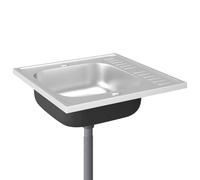 Vidaxl Kitchen Sink With Drainer Set Silver 600X600X155 mm Stainless Steel