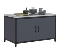 vidaXL Kitchen Storage with Shelf Anthracite 90 x 50 x 53 cm Steel, Modern Kitchen Storage Solutions, Rectangular Steel Shelf Unit for Durable Organization, Compact Gadget and Utensil Rack