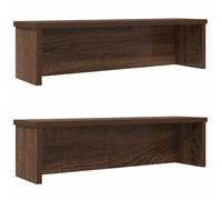 vidaXL Kitchen Storage Shelves - Stackable Brown Oak Finish, Engineered Wood Material, 60x15x16 cm