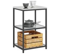 vidaXL Kitchen Storage with Shelf Silver 60 x 50 x 92 cm Steel, Modern Kitchen Storage Solutions, Rectangular Steel Shelf Unit for Durable Organization, Compact Gadget and Utensil Rack