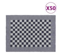 vidaXL Kitchen Towels 50 pcs Blue and White 50x70 cm Cotton