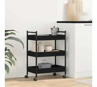Kitchen Trolley Rolling Cart Storage Serving Trolley Engineered Wood vidaXL