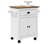 vidaXL Kitchen Trolley BODO White and Brown 72x45x80 cm