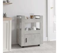 vidaXL Kitchen Trolley Concrete Grey 60x45x80 cm Engineered Wood