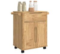 vidaXL Kitchen Trolley FLORO Wax Brown 72.5 x 45 x 80 cm