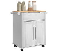 vidaXL Kitchen Trolley FLORO White 72.5 x 45 x 80 cm Solid Pine Wood