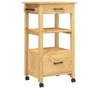 vidaXL Kitchen Trolley MONZA 48x40x88.5 cm Solid Wood Pine