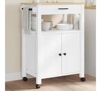 vidaXL Kitchen Trolley MONZA 60x40x88.5 cm Solid Wood Pine