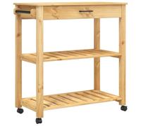 Kitchen Trolley MONZA 84x40x90 cm Solid Wood Pine