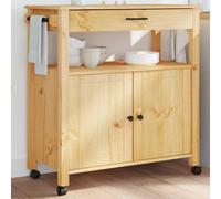 vidaXL Kitchen Trolley MONZA 84x40x88.5 cm Solid Wood Pine