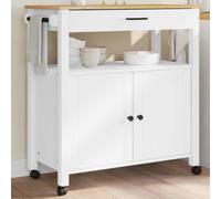 vidaXL Kitchen Trolley MONZA 84x40x88.5 cm Solid Wood Pine