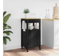 vidaXL Kitchen Trolley MONZA Black 48 x 40 x 88.5 cm Solid Pine Wood