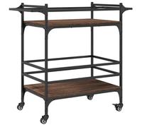 Kitchen Trolley Brown Oak 82x40x78.5 cm Engineered Wood