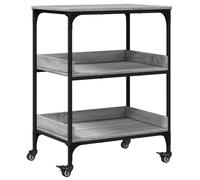 vidaXL Kitchen Trolley Grey Sonoma 60x41x80.5 cm Engineered Wood