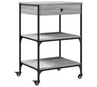 vidaXL Kitchen Trolley Grey Sonoma 60x48x89.5 cm Engineered Wood UK