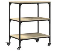 vidaXL Kitchen Trolley Rolling Cart Storage Cart Sonoma Oak Engineered Wood